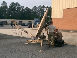 training satellite dish