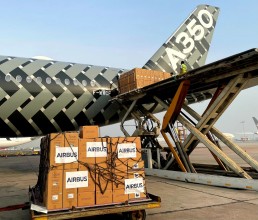 Airbus delivered a consignment from toulouse