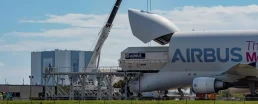 Beluga offloading Hotbird at KSC